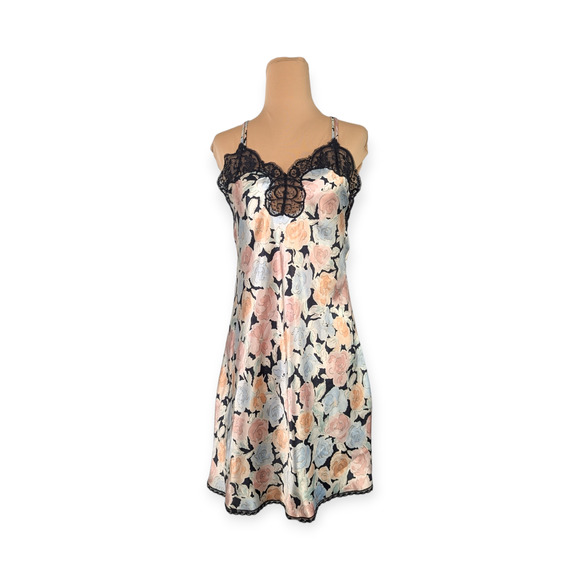 Delicate y2k Lacy Pastel Floral Negligee - Picture 1 of 8